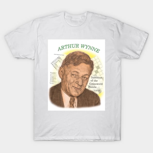 Arthur Wynne, Inventor of the Crossword Puzzle T-Shirt by eedeeo